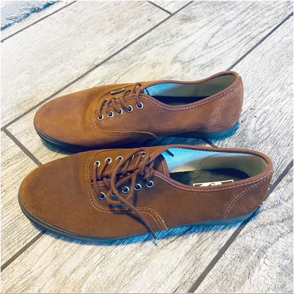 Vans size 9W 7.5M brown leather suede shoes - Picture 3 of 6